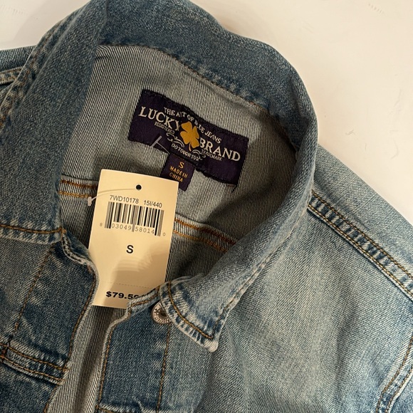 NWT LUCKY BRAND denim jean jacket small S - Picture 4 of 9